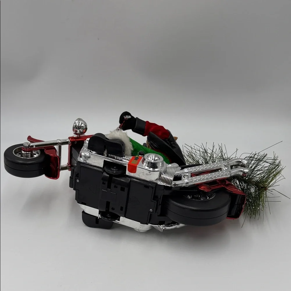 Animated Musical Biker Santa Santa Clause Decoration Christmas Holiday TESTED